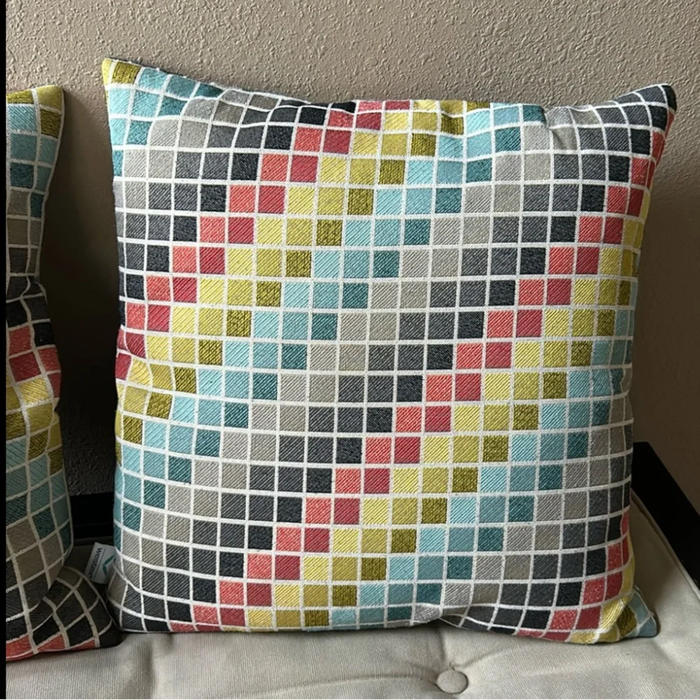 Colorful Contemporary Throw Pillow Set - Picture 3 of 3
